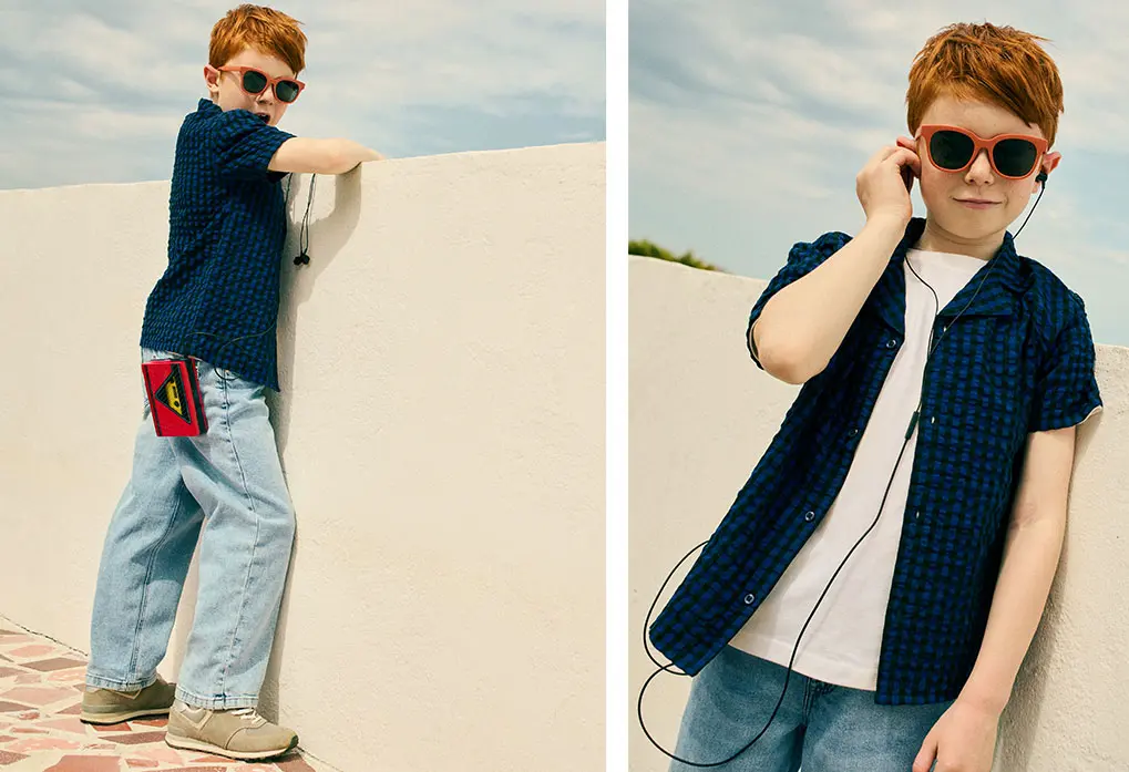 Kurzarm-Hemd für Jungen