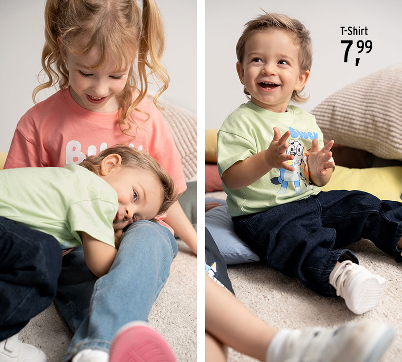 T-Shirts für Babys mit Bluey-Motiv
