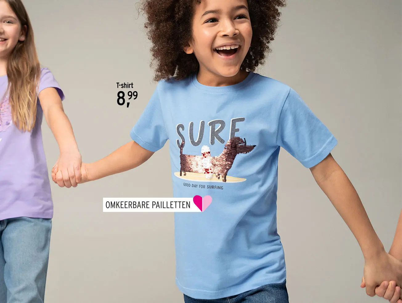 T-shirts met omkeerbare pailletten