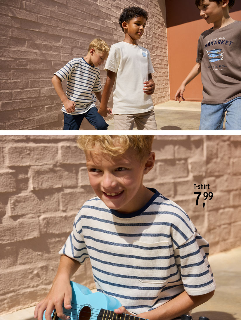 gestreept jongens t-shirt