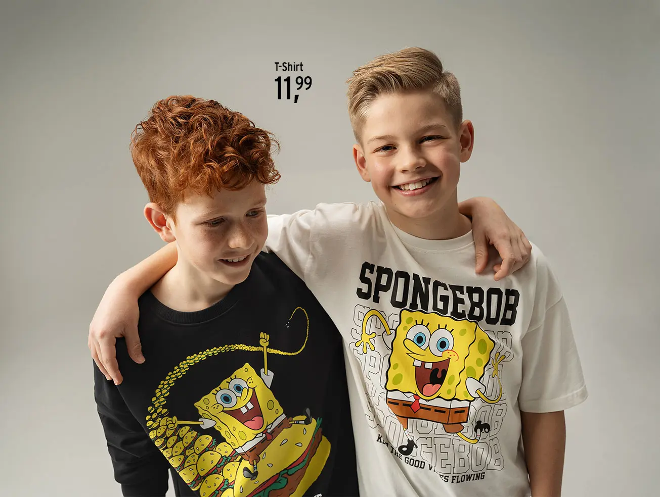 T-shirt für Jungs mit SpongeBob Schwammkopf