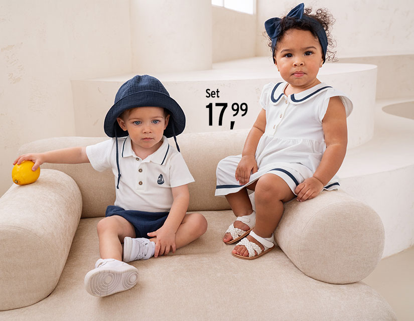 Festliche maritime Mode für Babys