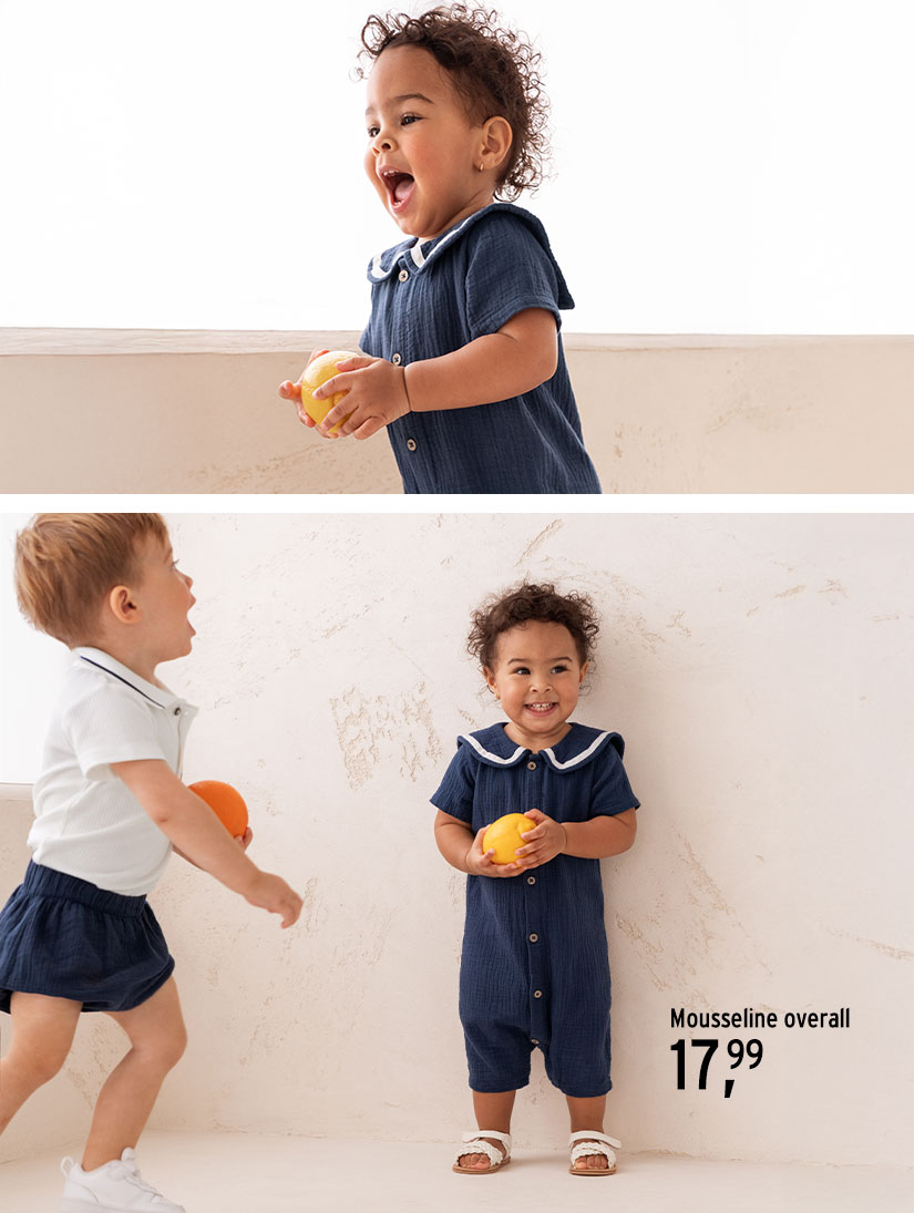 Mousseline jumpsuit voor baby's