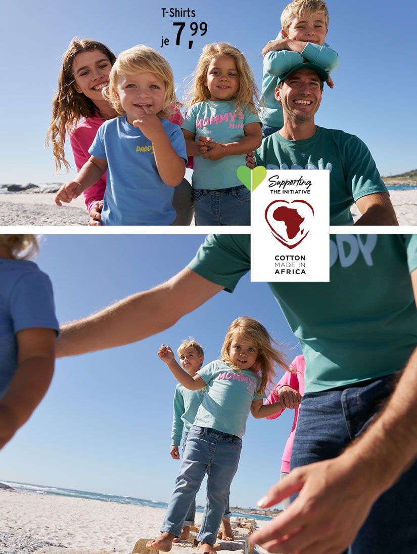 Tshirts für die ganze Familie mit bunten Prints