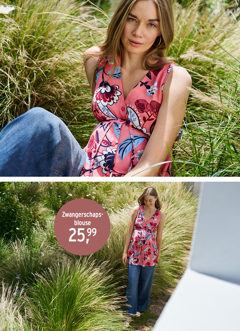 Kleurrijke zwangerschapstuniek