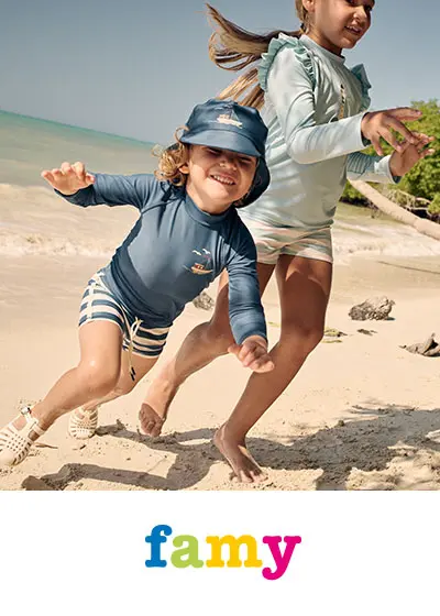 UV-Bademode für Kinder im Retro-Look