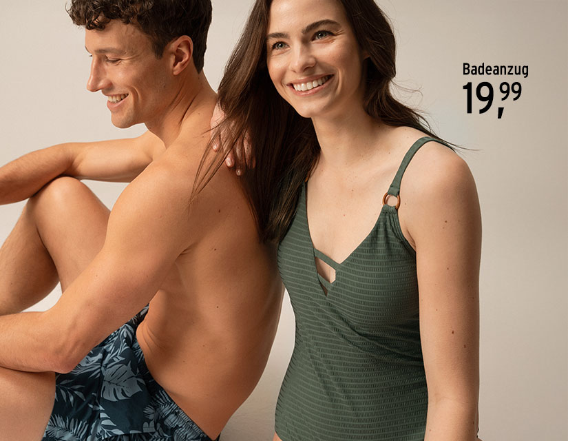 Damen Badeanzug mit Streifen