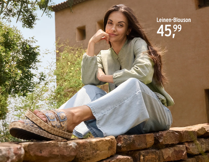 Leinen-Blouson für Damen