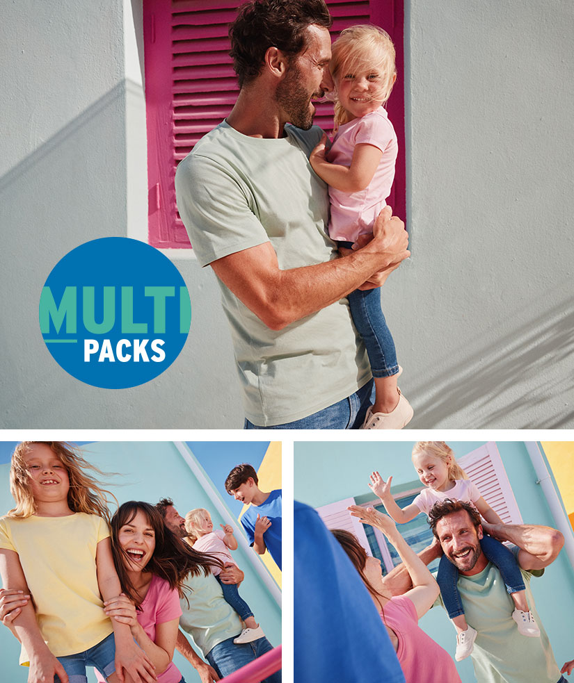 Mode für Damen und Herren im Multipack