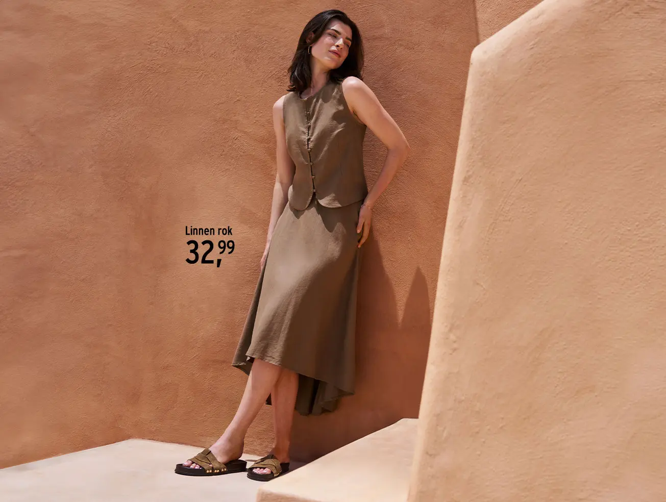 Rok van linnen voor dames