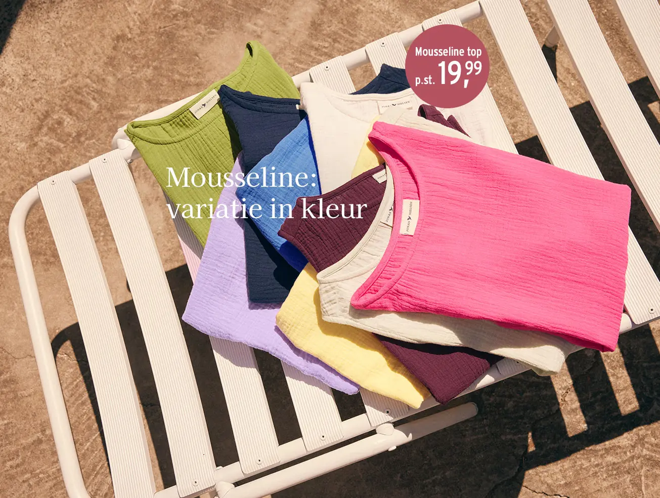 Mousseline: variatie in kleur