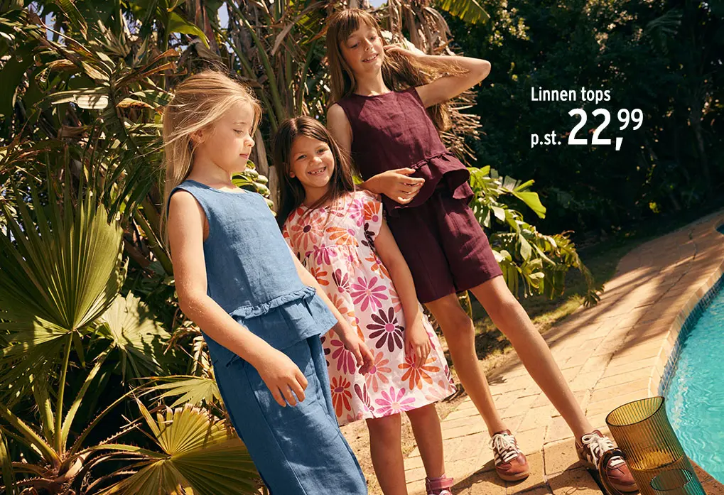 Tops van linnen voor meisjes