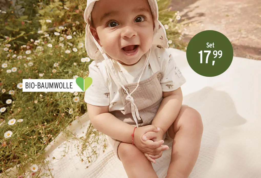 Baby-Set aus Bio-Bauwolle