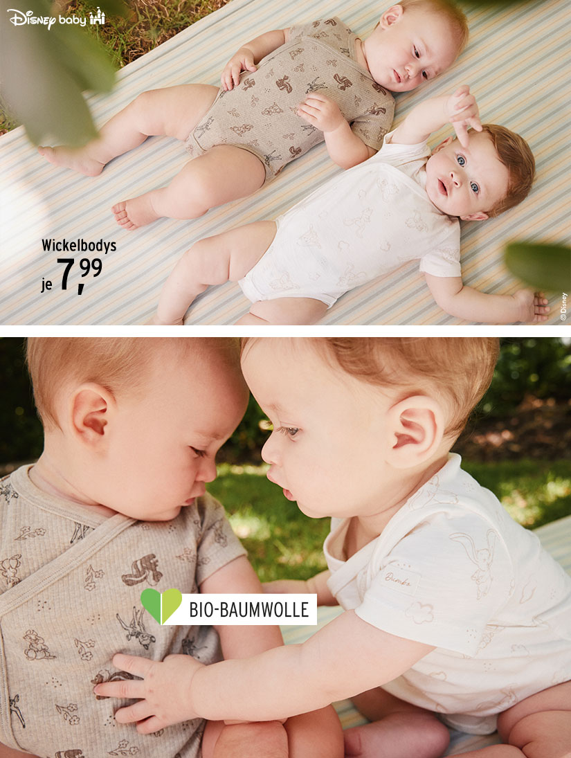 Baby WIckelbodys mit Bio-Baumwolle