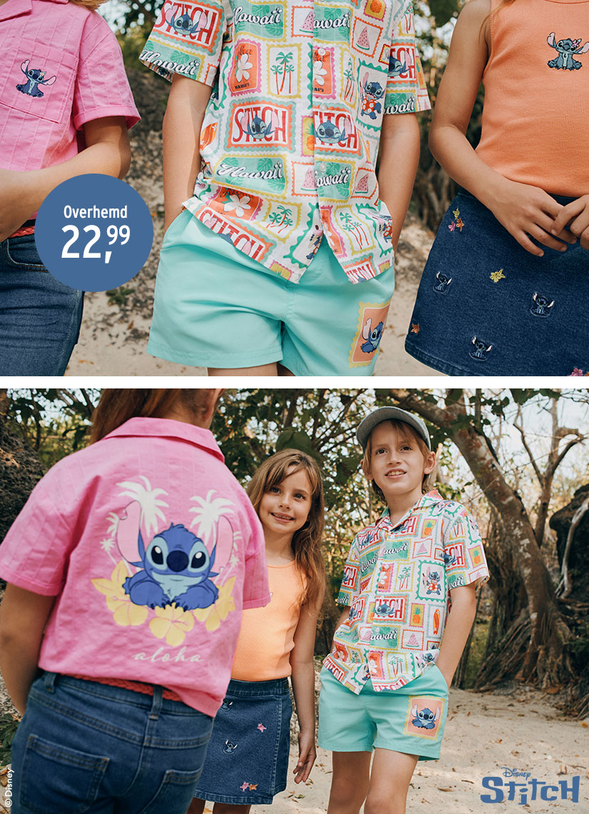 Kindermode met Stitch-motieven van Disney