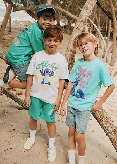 Fröhliche Mode für Kinder Jungen mit Disney Stitch-Motiven