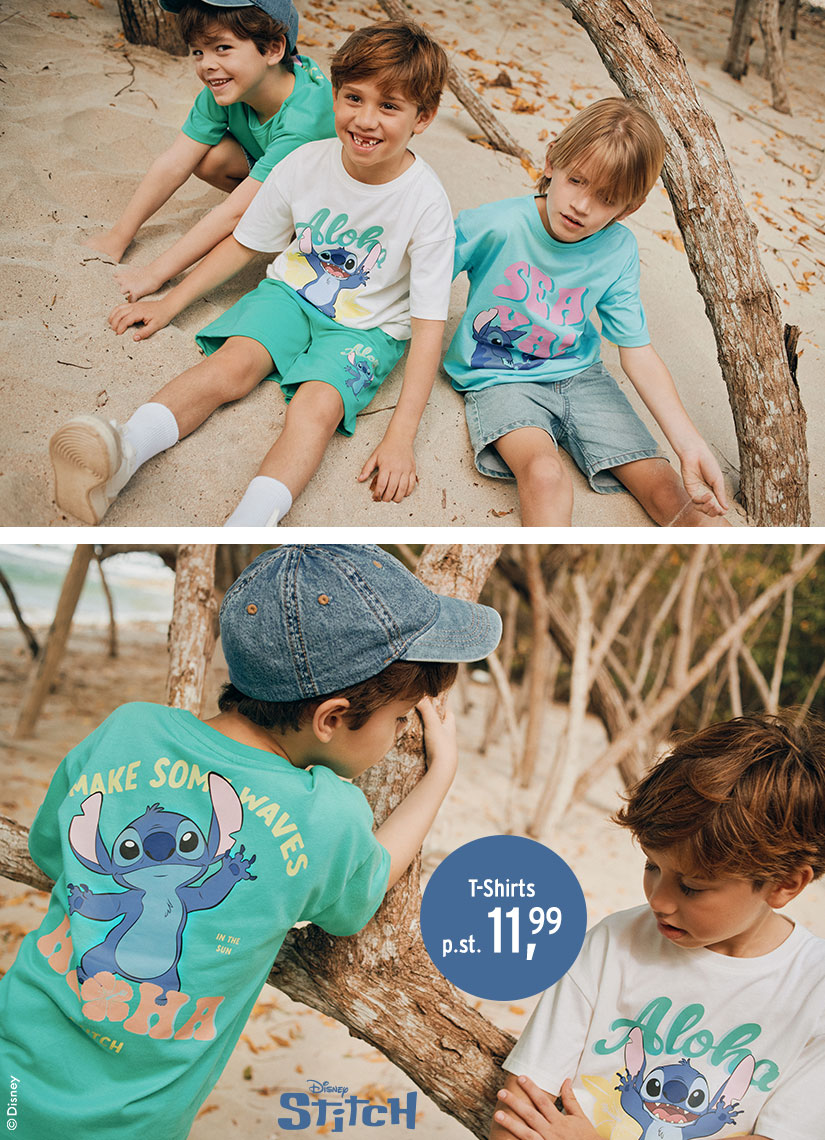 Shirts voor jongens met Stitch motieven van Disney