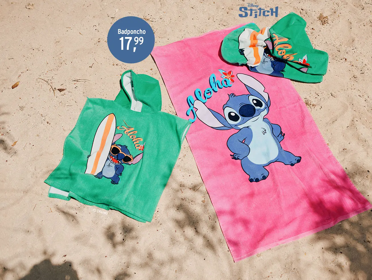 Badhanddoeken met Stitch-motieven van Disney