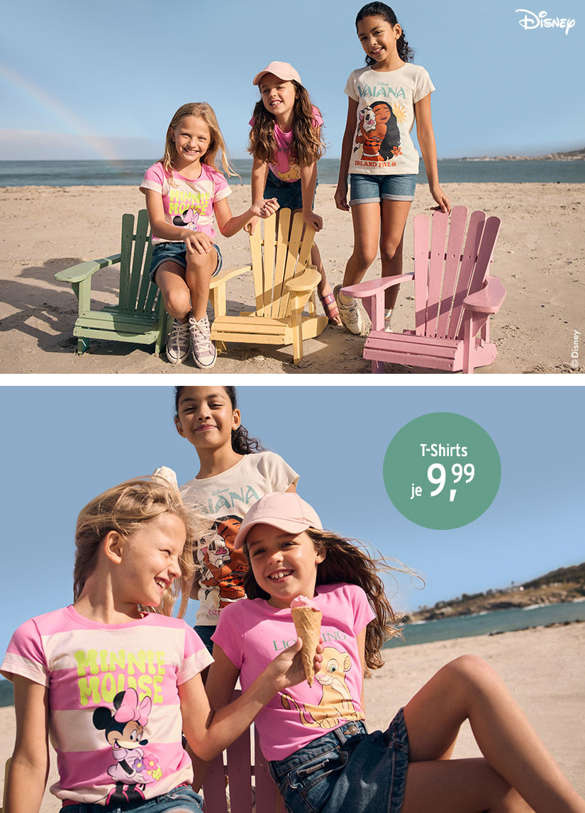 T-Shirts für Mädchen mit Disney-Motiven