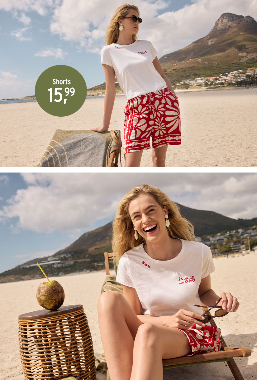 Damen Shorts mit Muster