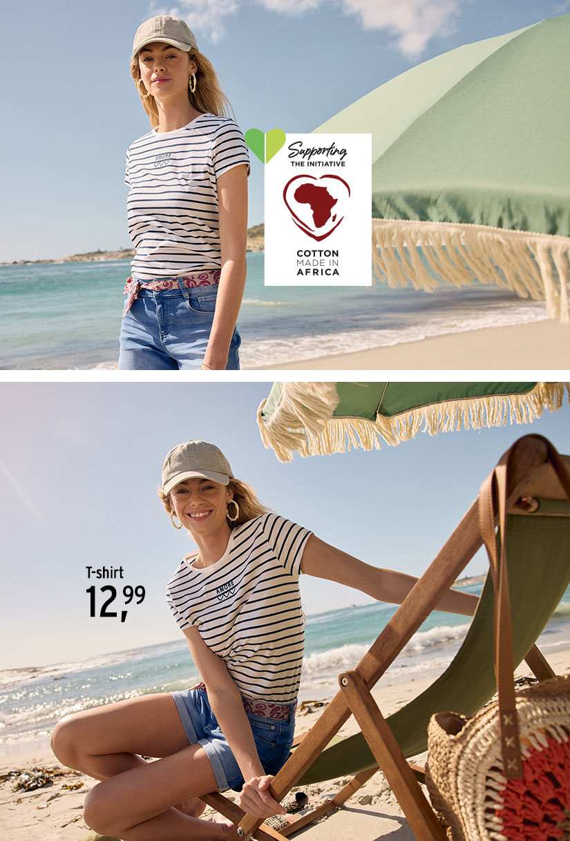 Dames T-shirt met strepen