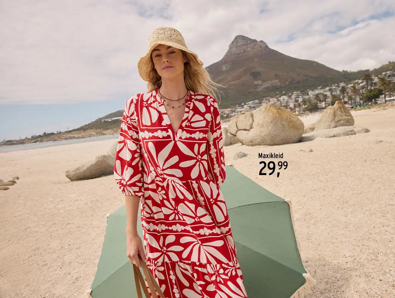 Maxikleid mit Muster 