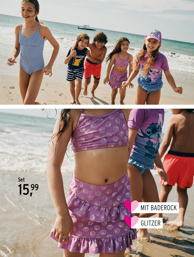 Bikinis für Mädchen mit Baderock