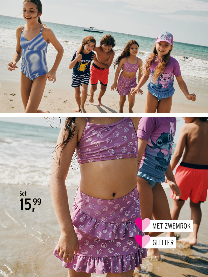 Bikini's voor meisjes met zwemrokje