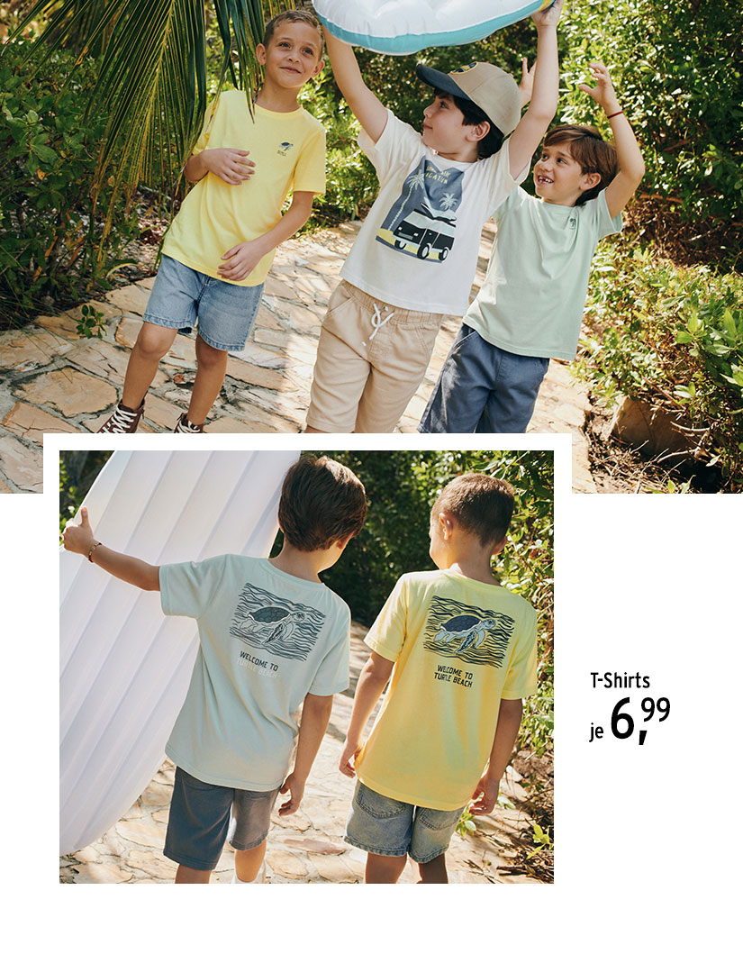 T-Shirts mit Rückenprint für Jungen
