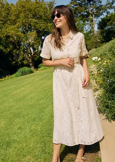 Beiges Sommerkleid