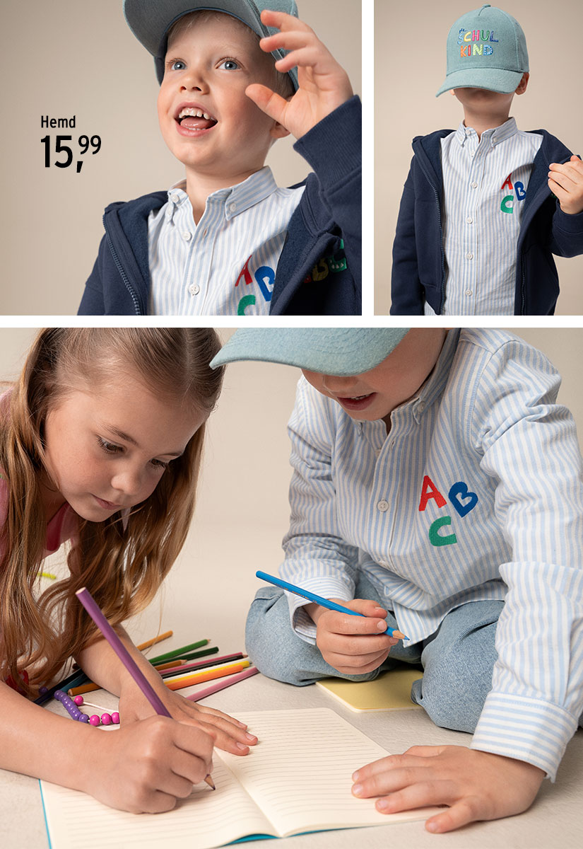 Hemd für den Schulstart für Jungen