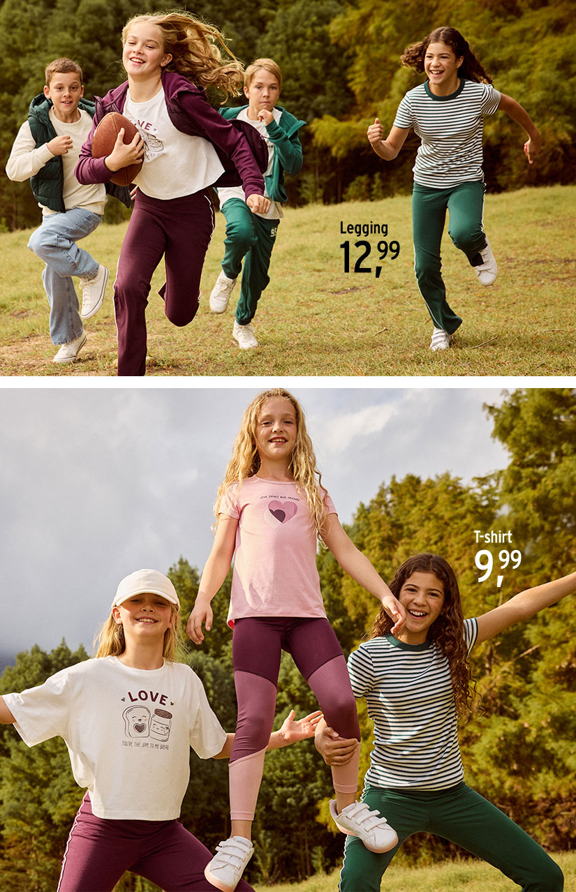 T-shirts en leggings voor meisjes