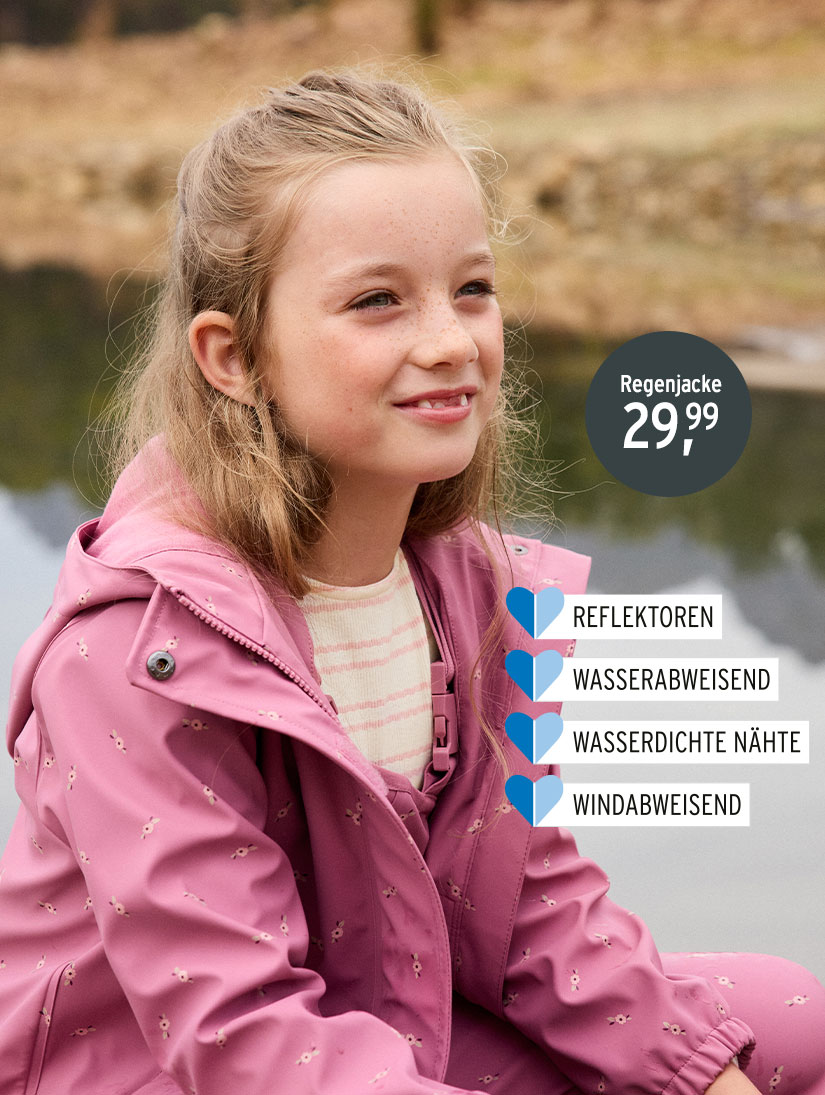 Regenjacke für Mädchen Kleinkinder