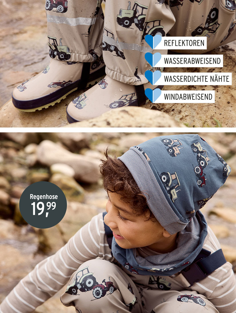 Regenbekleidung für Jungen Kleinkinder