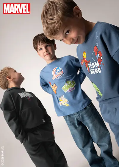 Sweatshirts für Kinder mit Superhelden-Motiven von Marvel