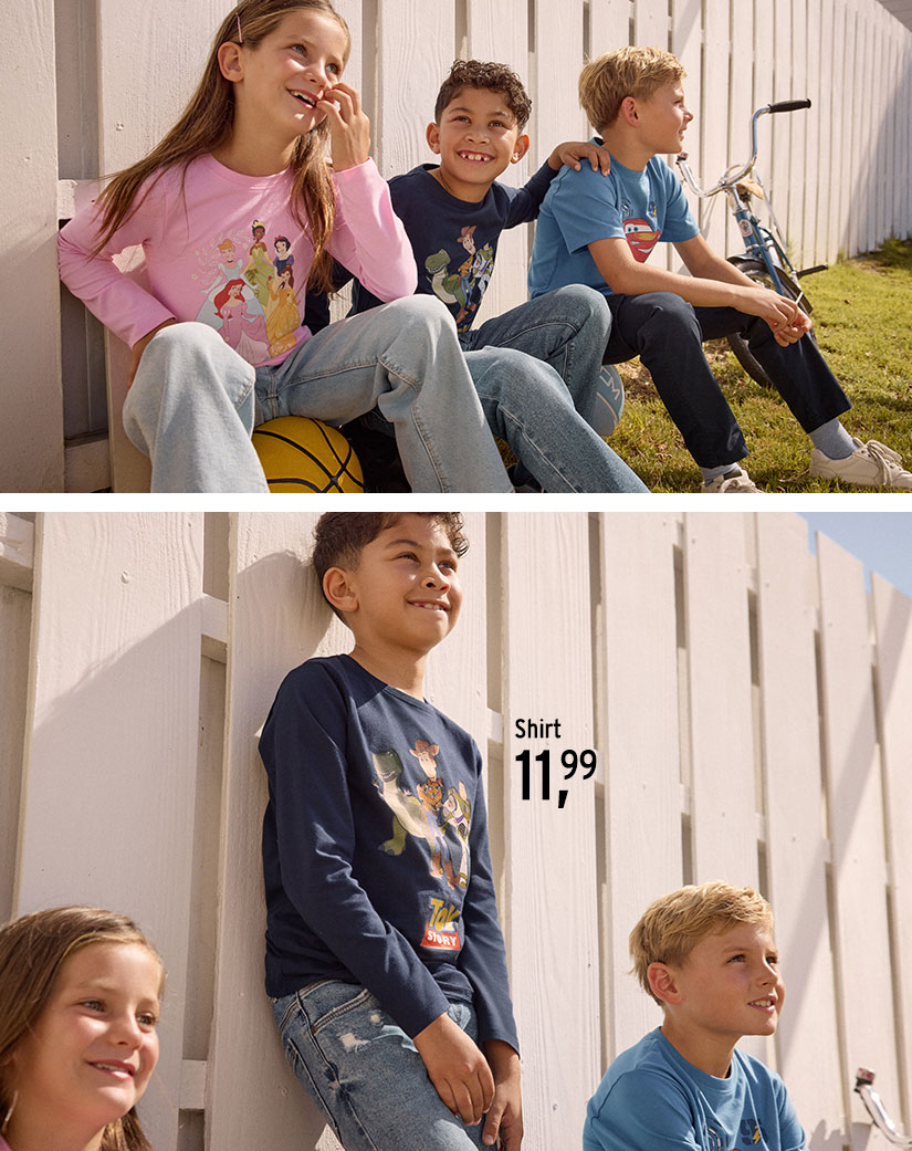 Kindermode mit Motiven von Disney Helden