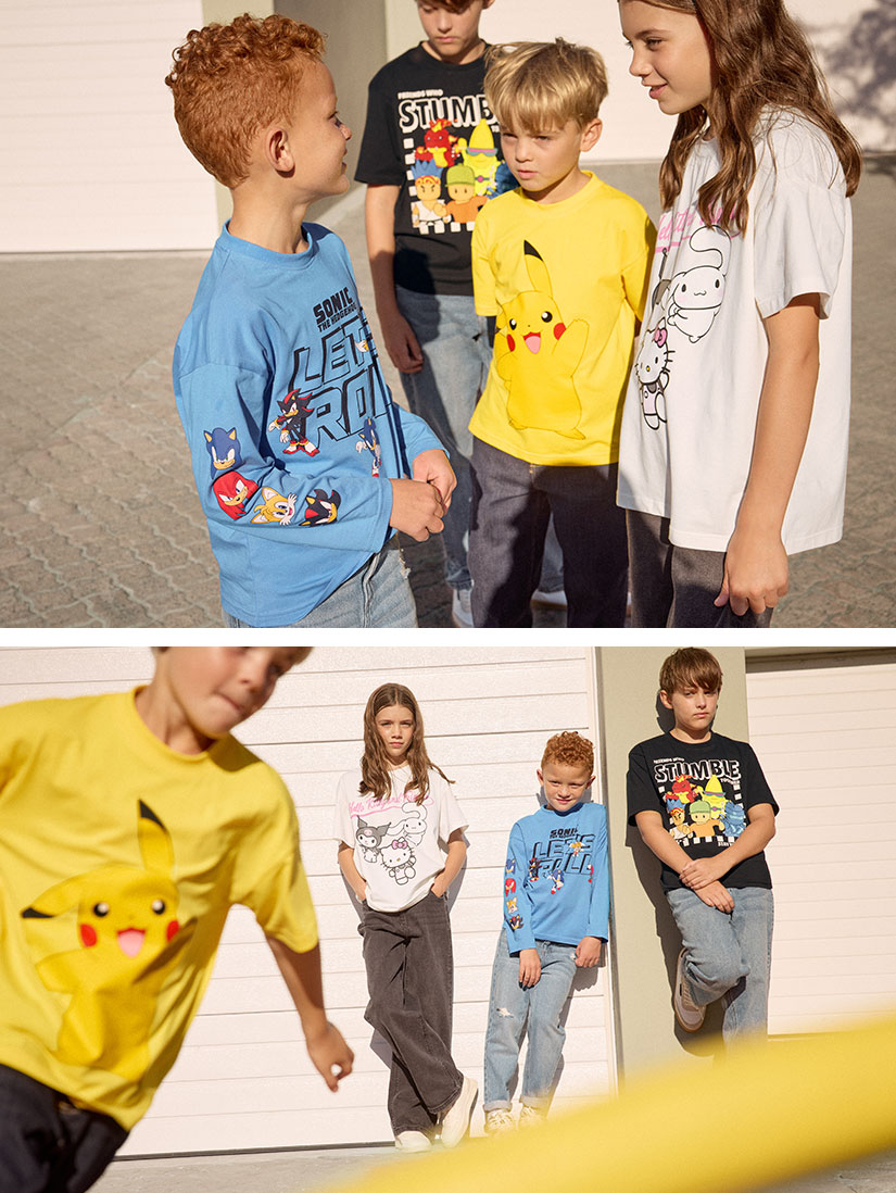 Kindermode mit Motiven von Lieblingshelden