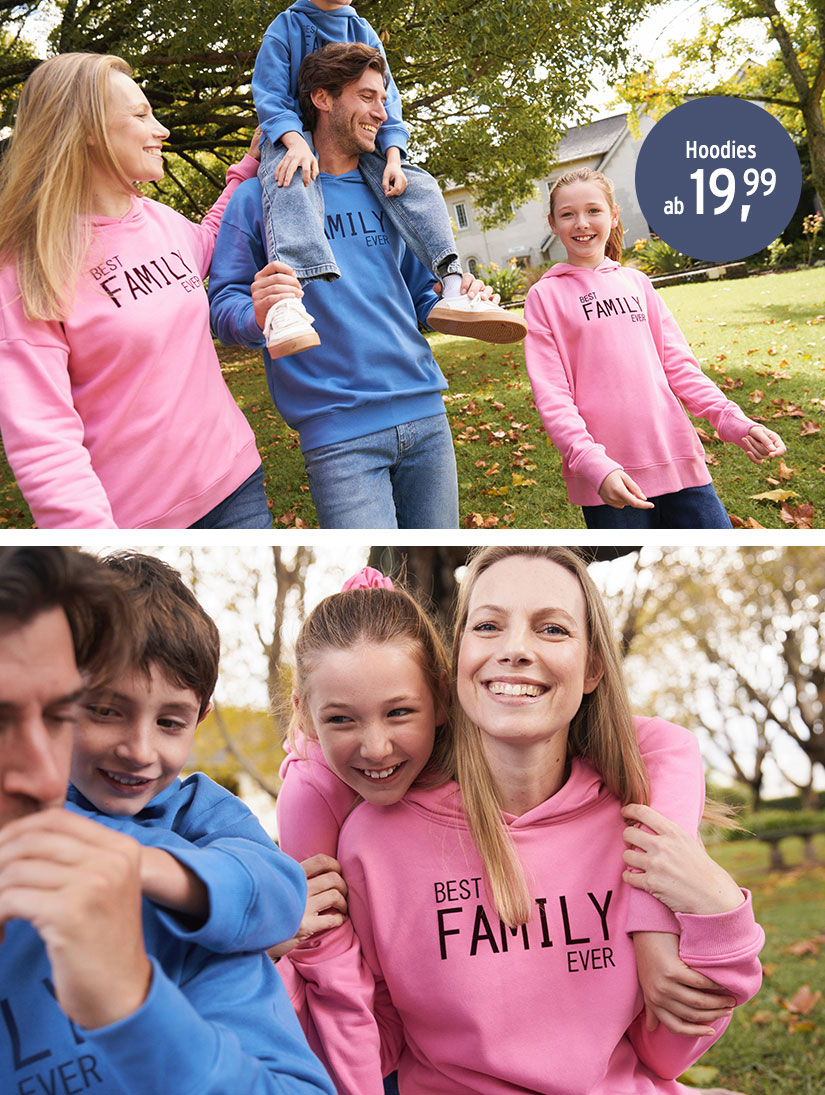 Bequeme Hoodies für die ganze Familie