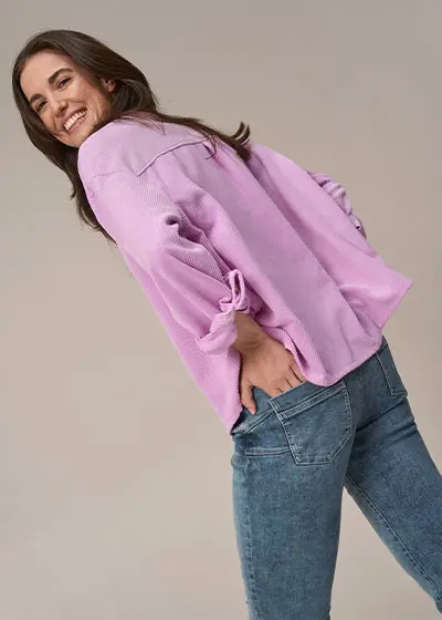 Rosa Cordbluse