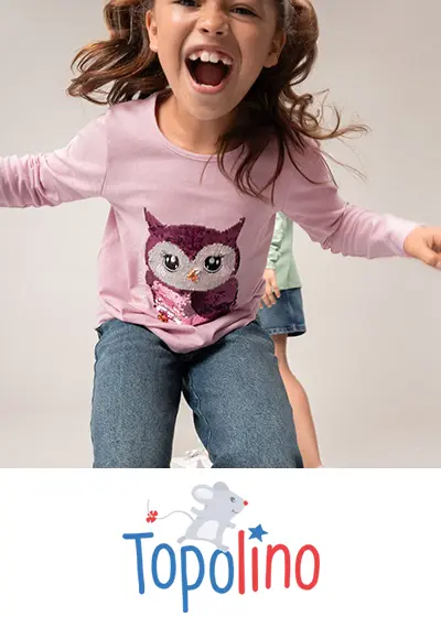 Bequeme Langarmshirts mit Wendepailletten für Mädchen und Jungen