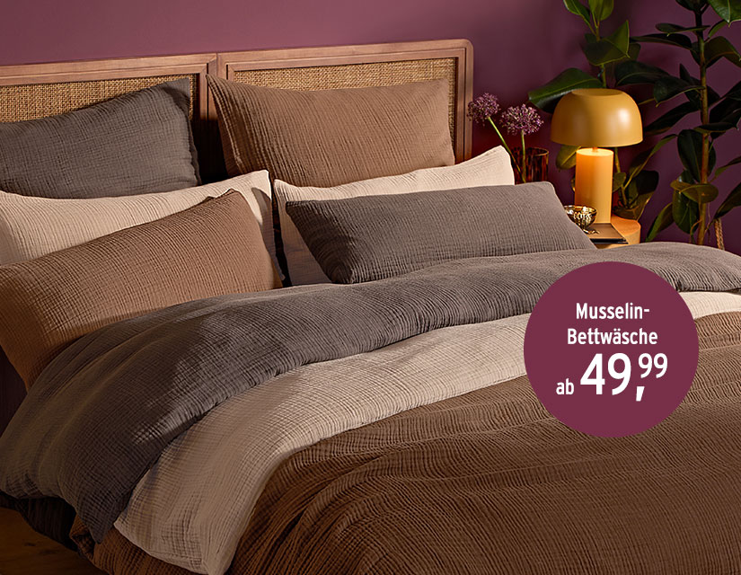 Musselin Bettwäsche fürs Schlafzimmer
