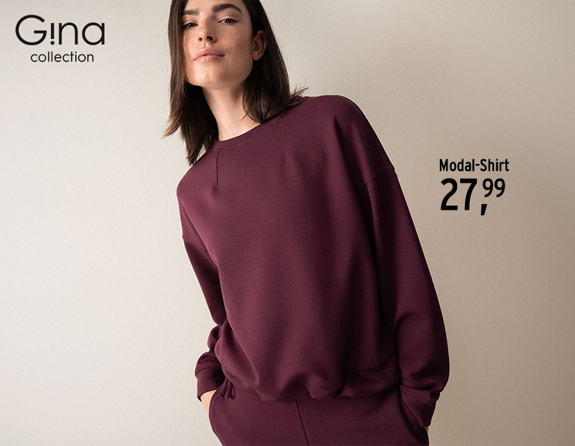 Rotes Shirt aus Modal