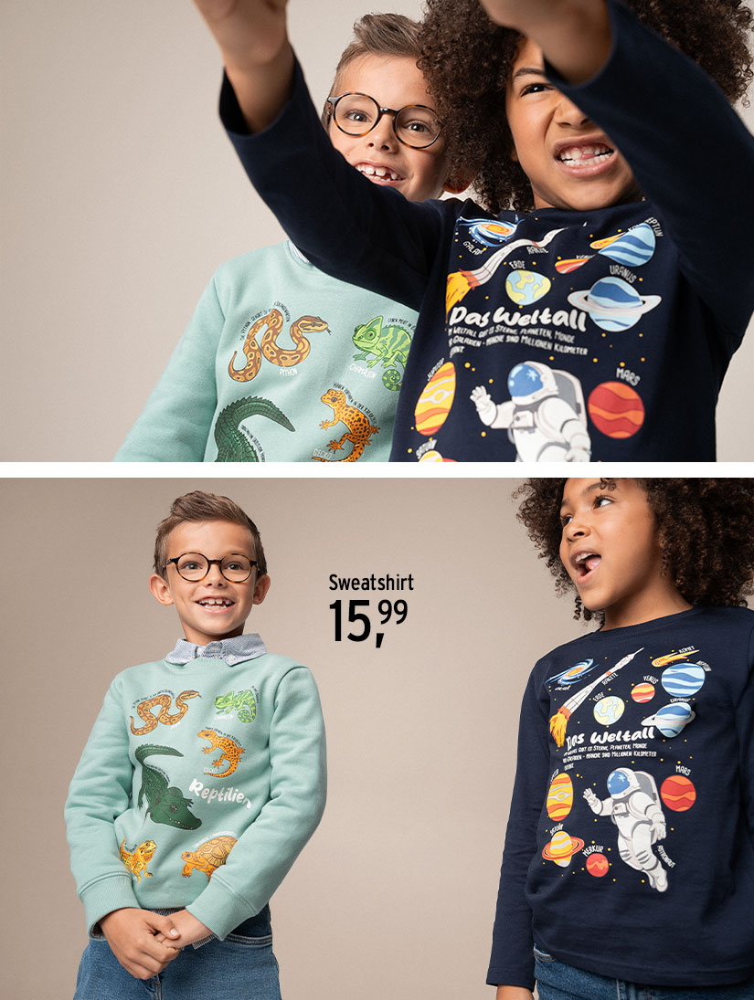 Langarmshirts für die Schule für Jungen