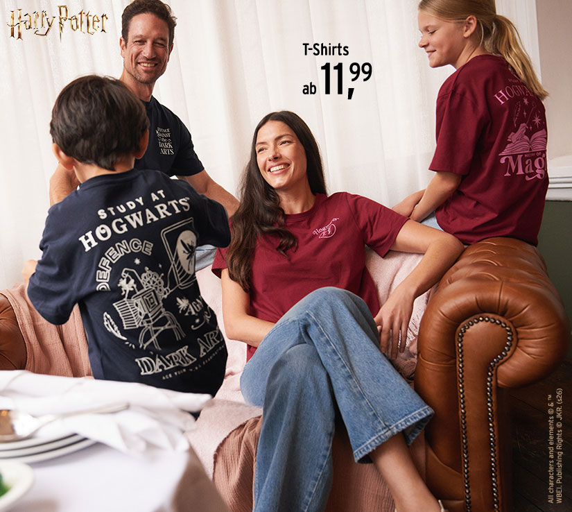 T-Shirts mit Motiven von Harry Potter für die ganze Familie