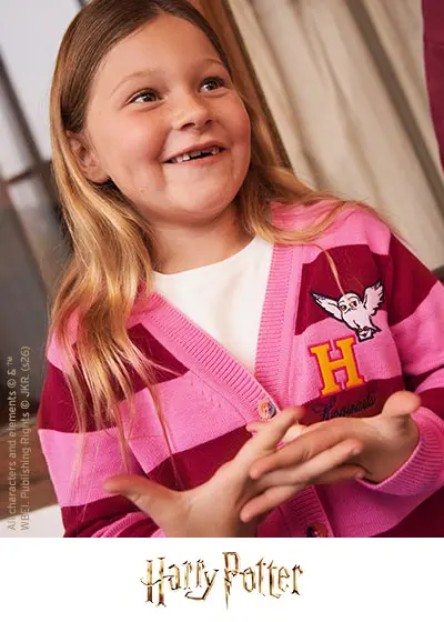 Strickjacke für Mädchen mit Motiven von Harry Potter