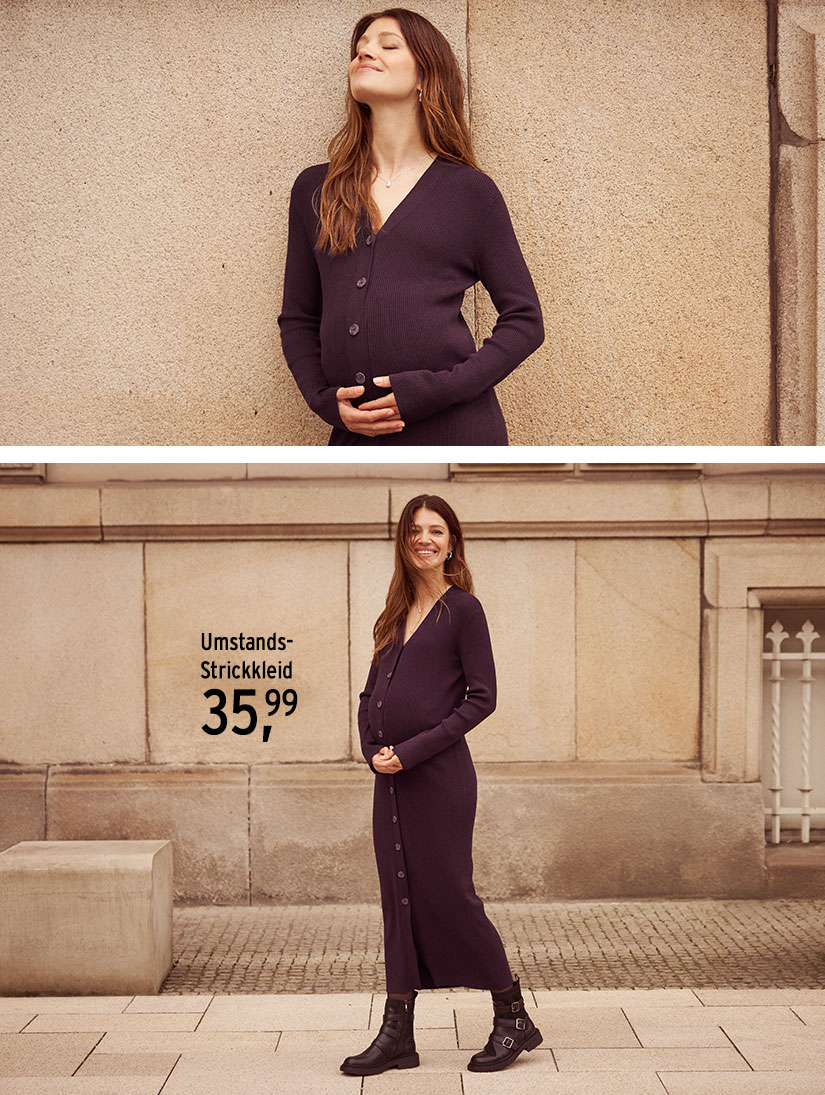 Strickkleid für schwangere Frauen