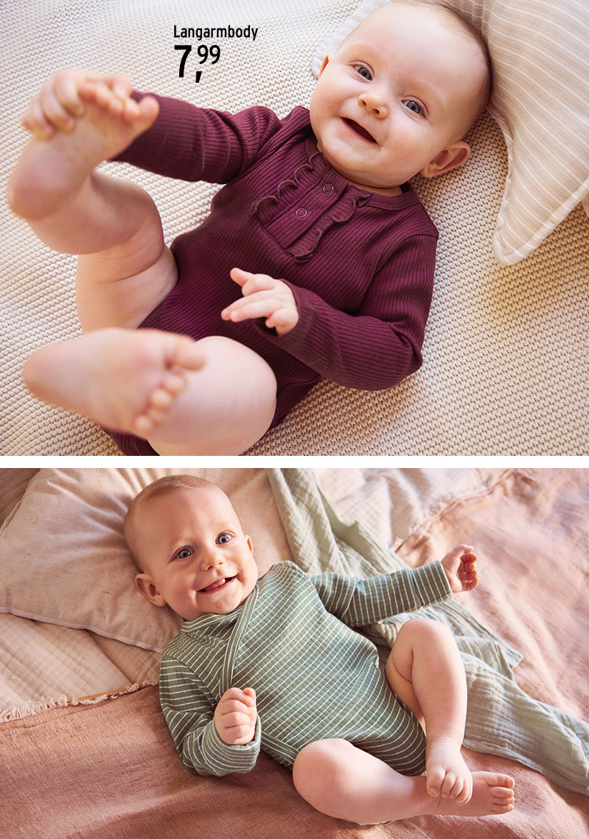 Langarmbodys für Babys
