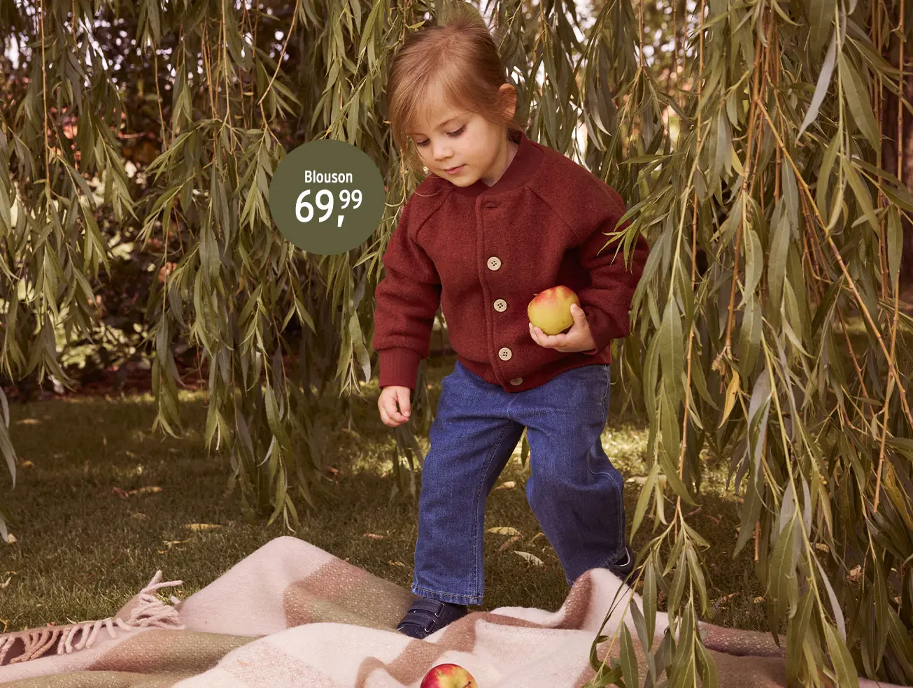 Baby Wollwalk-Blousonjacke