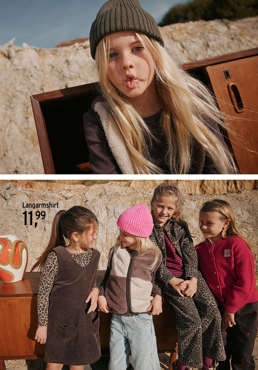 Langarmshirt für Mädchen Kleinkinder
