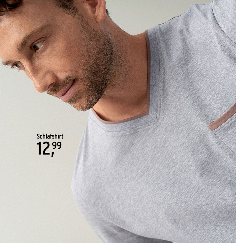 Schlafshirt Grau